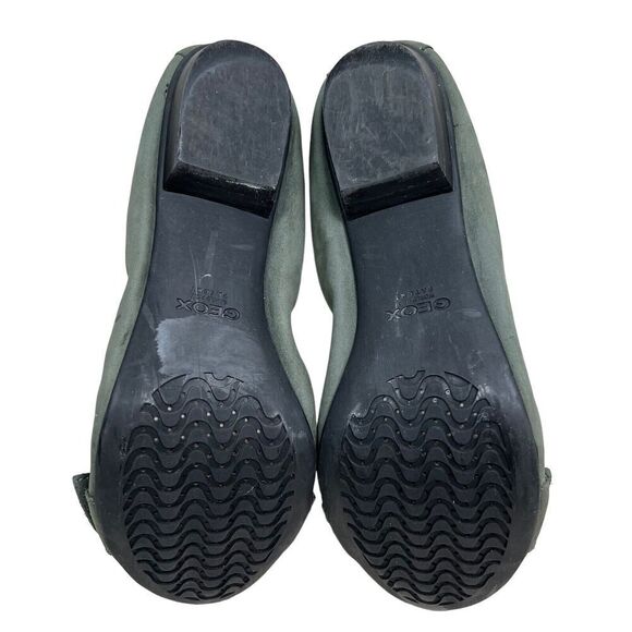 Geox Respira Flats Shoes Nubuck Leather Slip On Green Women Size‎ EU 39.5 - Picture 8 of 8